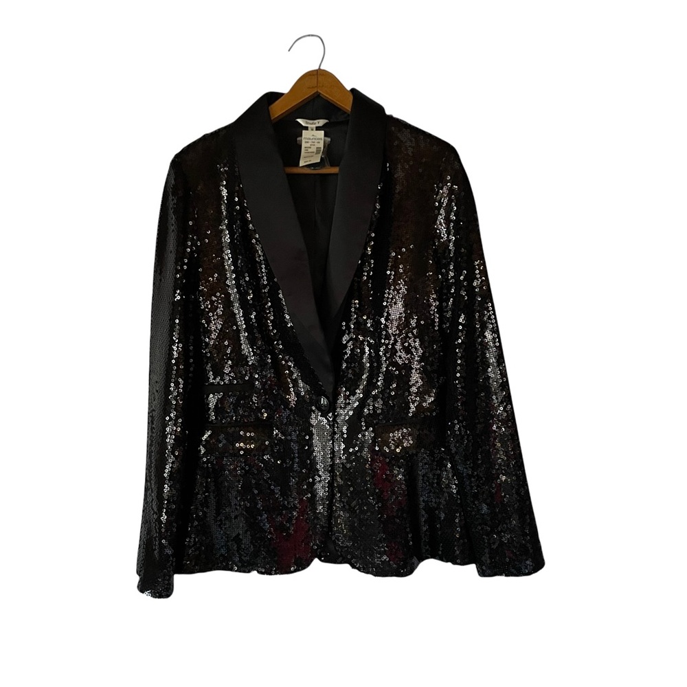 Black Sequin Blazer Size Medium